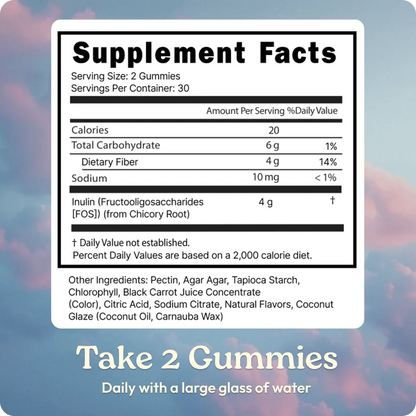 Peachy Clean Probiotic Fiber Gummies