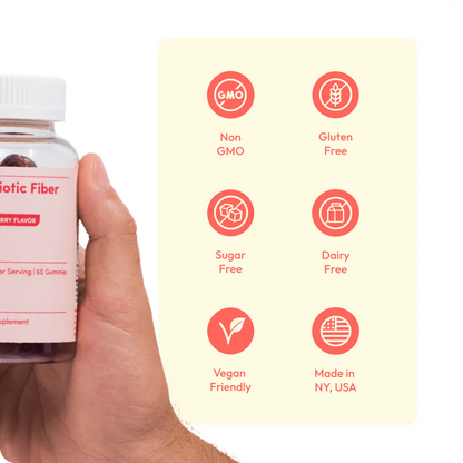 Peachy Clean Probiotic Fiber Gummies